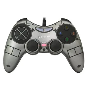 Gamepad Defender Zoom, 10tl., USB, šedý, vibrační, Windows XP/VISTA/7/8/10