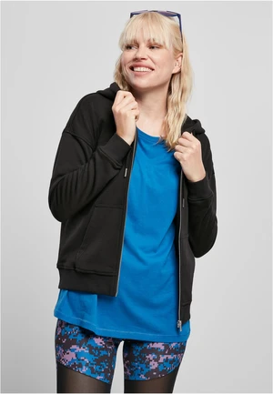 Women's Organic Terry Zip-Up Hoodie Black