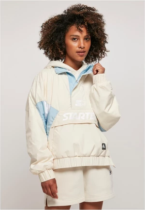 Women's Colorblock Halfzip Starter Windbreaker Light White/Ice Blue