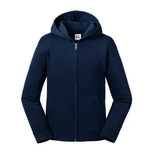 Navy blue children's sweatshirt with hood and zipper Authentic Russell