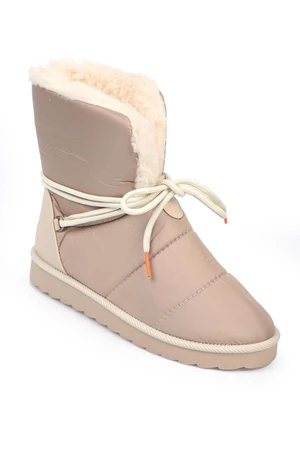 Capone Outfitters Parachute Fabric Women's Snow Boots with Lace-Up Front.