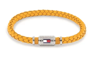 Tommy Hilfiger Moderní pánský náramek ze žluté kůže Homme 2790453