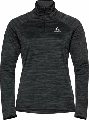 Odlo Women's Run Easy Half-Zip Long-Sleeve Mid Layer Top Black Melange Hanorac pentru alergare