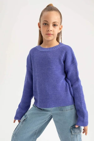 DEFACTO Girl Regular Fit Crew Neck Pullover