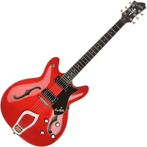 Hagstrom Viking Cherry Transparent Halbresonanz-Gitarre