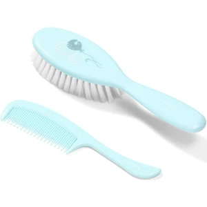 BabyOno Take Care Hairbrush and Comb II sada Mint (pro děti od narození)