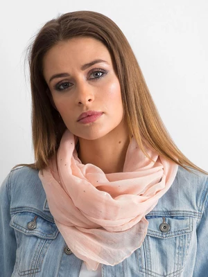 Light pink scarf with rhinestones