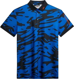 J.Lindeberg Tour Tech Reg Fit Print Mens Polo Neptune Nautical Blue M Chemise polo