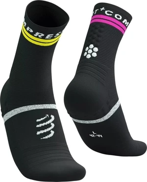 Compressport Pro Marathon V2.0 Black/Safety Yellow/Neon Pink T4 Skarpety do biegania