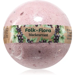 Folk & Flora Blackcurrant bomba do kúpeľa s osviežujúcim účinkom 130 g