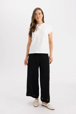 DEFACTO Culotte Wide Leg Crinkle Viscose Capri