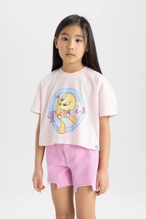 DEFACTO Girls Looney Tunes Crew Neck Short Sleeve T-Shirt