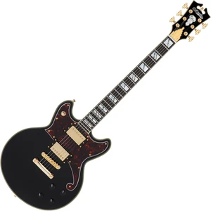 D'Angelico Deluxe Brighton Solid Black Guitarra electrica