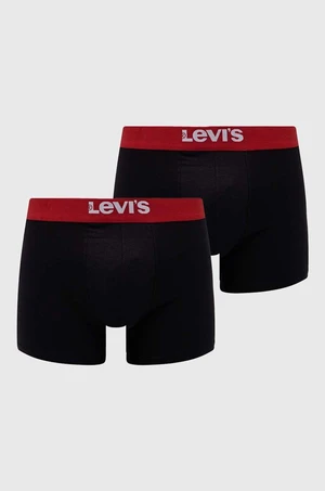 Boxerky Levi's 2-pak 37149.0811-008, pánske, čierna farba