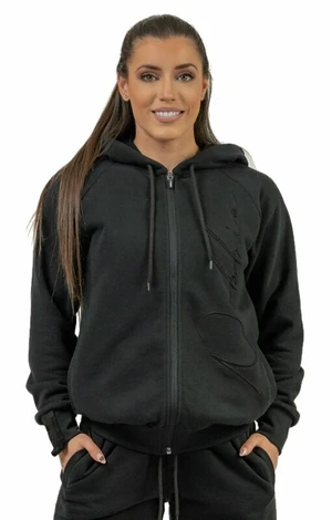 Nebbia Classic Zip-Up Hoodie INTENSE Signature Black S Fitness mikina