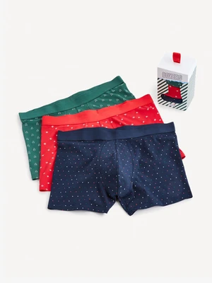 Celio Boxerky 3 ks Červená