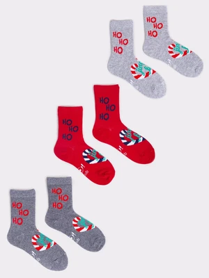 Yoclub Kids's Christmas Socks 3-Pack SKA-X046U-AA00