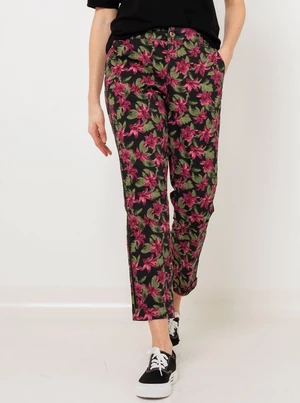 Black floral trousers CAMAIEU - Women