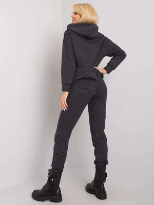 Black knitted hooded set by Blake