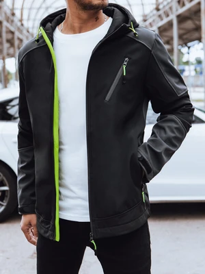 Men's softshell with hood black Dstreet