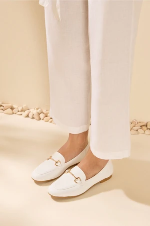 Yaya by Hotiç White Pedestrian Women's Loafer