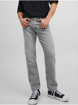 Light Grey Mens Straight fit Jeans Jack & Jones Chris - Men