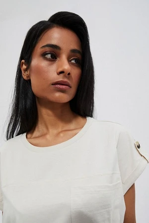 T-shirt with pocket Moodo - beige