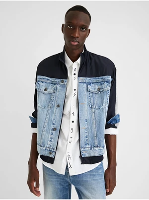 Blue Mens Denim Jacket Desigual Rene - Men