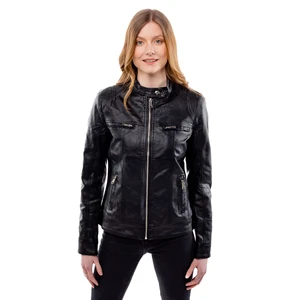 Women's Leatherette Jacket GLANO - Black