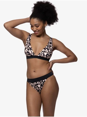 Pink and Black Women's Patterned Swimwear Upper DORINA Lagos - Women