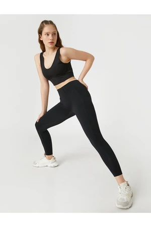 Koton Normal Waist Sports Leggings Ankle Length