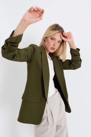 Lafaba Women's Khaki Blazer Jacket