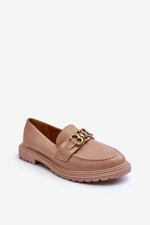 Leather women's flat-heeled moccasins Sincias