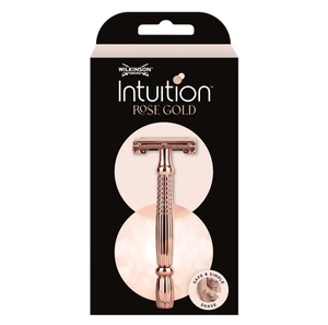 Wilkinson Sword Dámský kovový holicí strojek Intuition Double Edge Rose Gold (Razor) + 10 žiletek