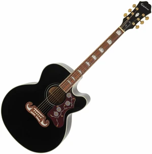 Epiphone J-200 EC Black Guitare Jumbo acoustique-électrique