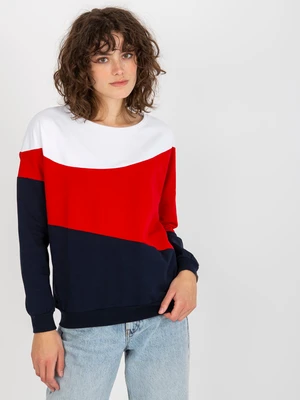 Women's sweatshirt without hood - multicolor