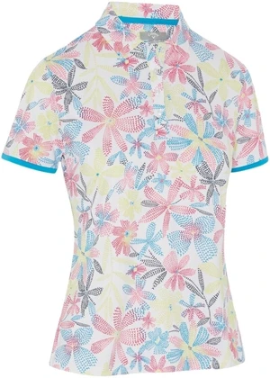 Callaway Chev Floral Short Sleeve Womens Brilliant White XS Polo-Shirt