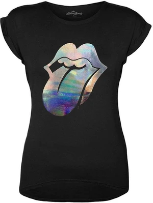 The Rolling Stones Maglietta Foil Tongue Womens Black 2XL