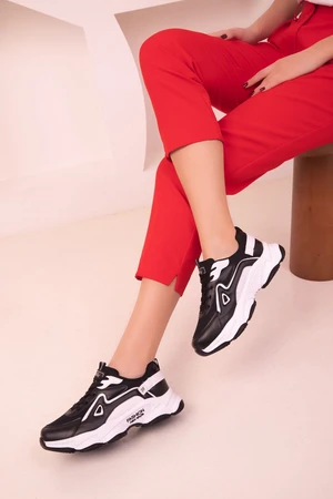 Soho Black-White Women's Sneaker 17834