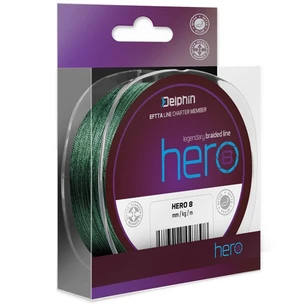 Delphin splietaná šnúra hero 8 zelená 117 m - 0,18 mm 13,2 kg