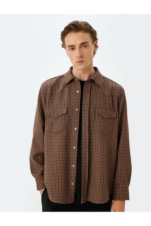 Koton Red Plaid Men's Adult Shirt