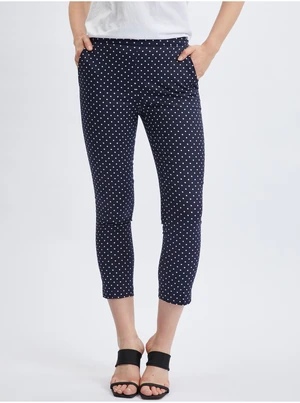 Orsay Dark blue women's three-quarter polka dot trousers - Ladies