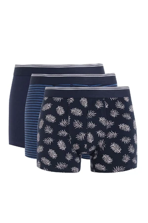 DEFACTO Men's Patterned 3-Pack Boxer