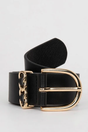 DEFACTO Women's Faux Leather Classic Belt