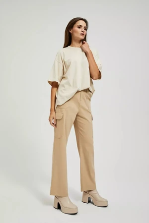 Beige women's trousers