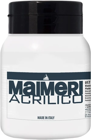 Maimeri Acrilico Farba akrylowa Platinum White 017 500 ml 1 szt