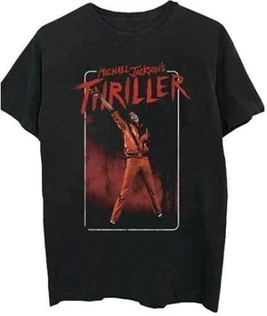 Michael Jackson T-shirt Thriller White Red Suit Unisex Black M