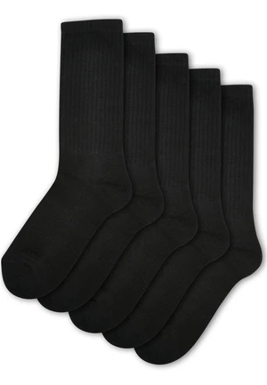 Children's Sports Socks 5-Pack Black