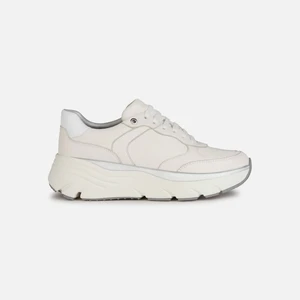 White women's sneakers Geox Diamanta - Women's