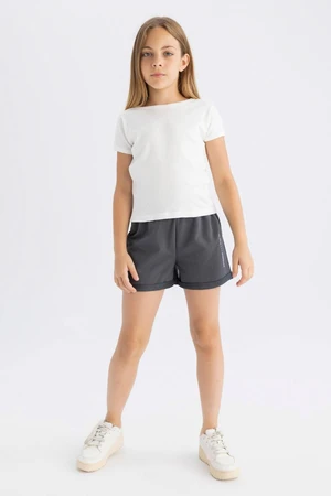 DEFACTO Girl Printed Elastic Waist Shorts